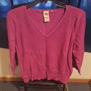 Faded Glory Women's Plus Magenta Sweater